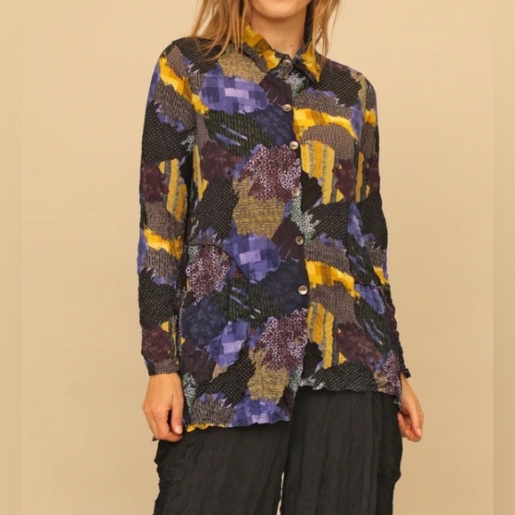 Chalet Et Ceci Tops - Chalet Everly Women’s Multicolor Button Down Shirt L